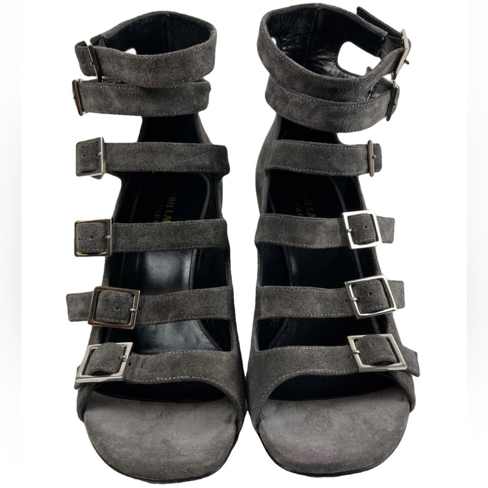 St Laurent Suede Gladiator Sandals Platform Heels US 6/ 36